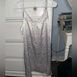 Lavender Cheetah Print Silk Dress